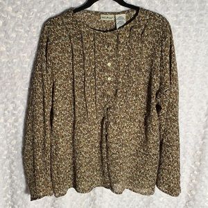 Button & pleat down front to a drop waist